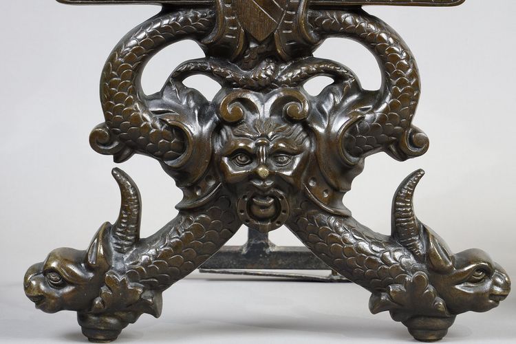 Paire de chenets landiers dans le goût de la Renaissance