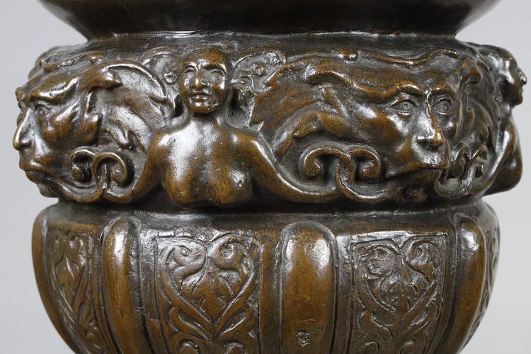 Paire de chenets landiers dans le goût de la Renaissance