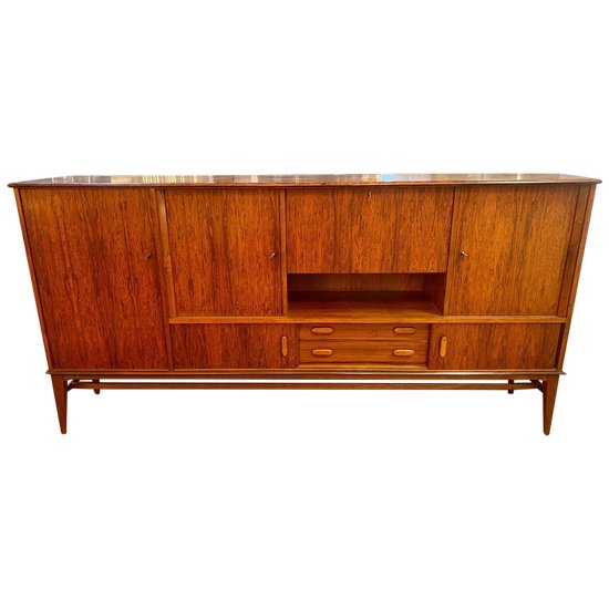 Credenza alta scandinava in palissandro di Rio per Arno Circa 60