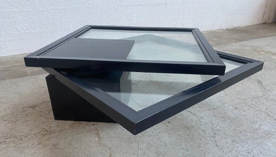 Table basse plateau pivotant