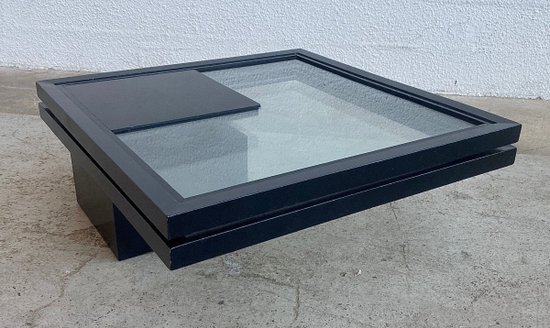 Table basse plateau pivotant