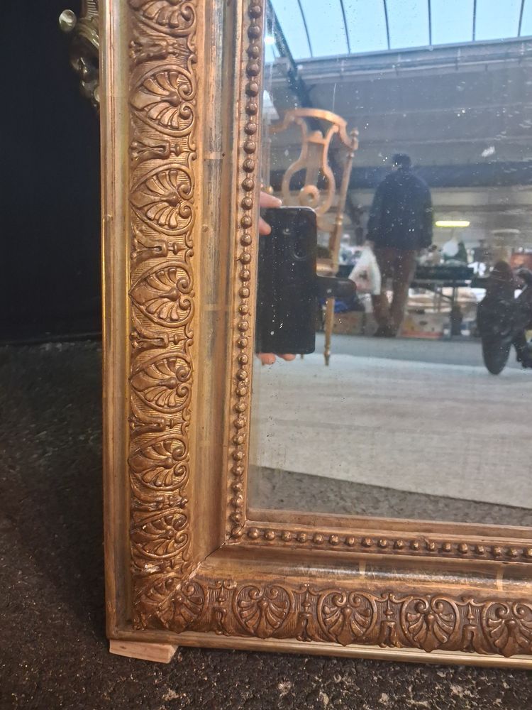 Miroir Louis Philippe à fronton 120 x 69