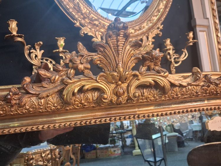 Miroir Louis Philippe à fronton 120 x 69