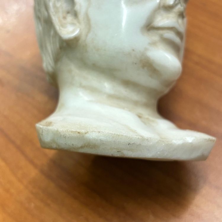 Antike Marmorskulptur eines Kaisers, 19. Jahrhundert, 10 x 8 cm