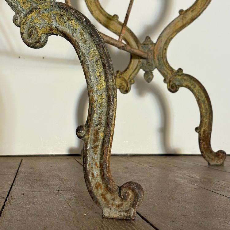19th century cast iron and marble table