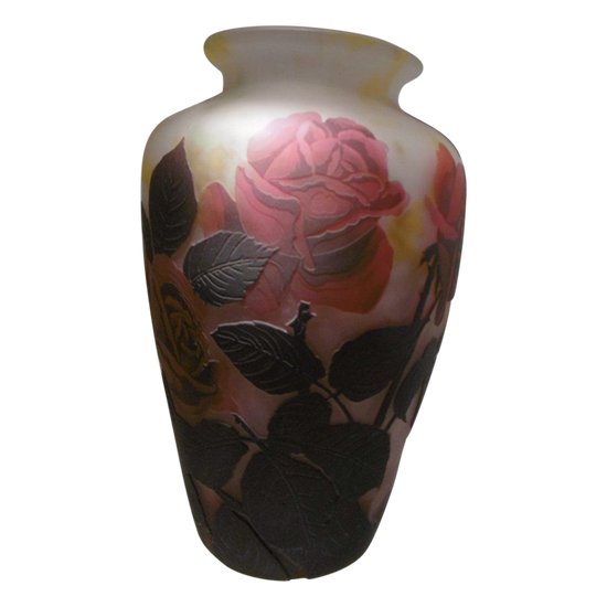 Vaso Aux Roses Muller Fréres Luneville