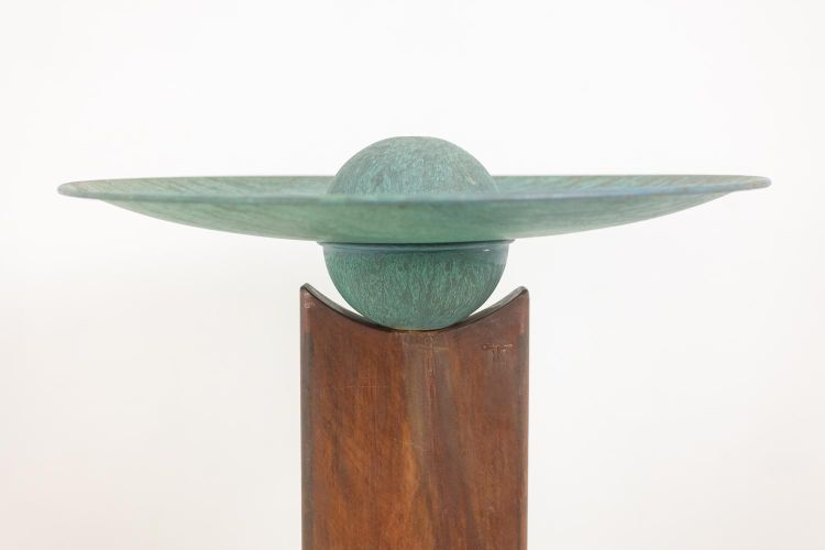 Tom Torrens. Fontaine en corten et cuivre oxydé. Années 1990. LS6709306