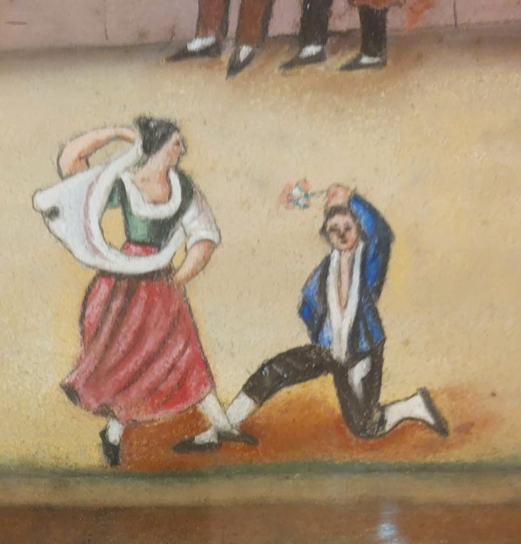 The Tarantella - Pastel - 19th century - Italy