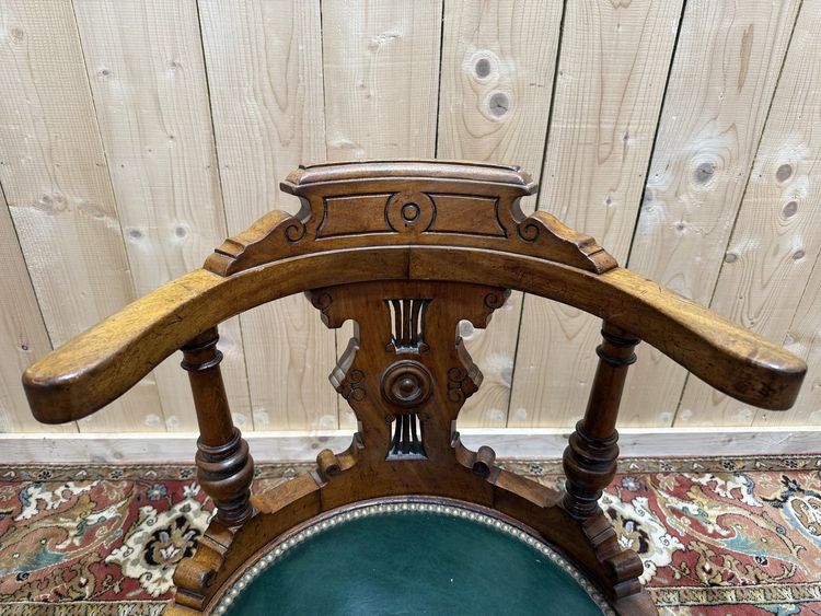 Napoleon III walnut office armchair