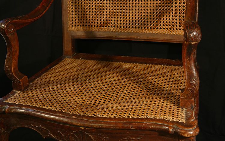 Regency cane armchair 18th century
