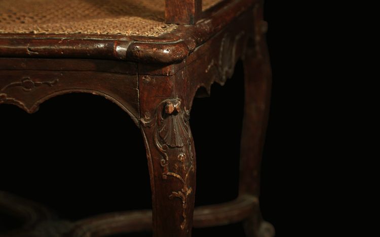 Regency cane armchair 18th century