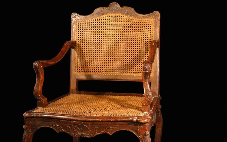 Regency cane armchair 18th century