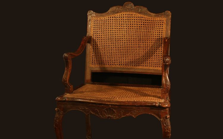 Regency cane armchair 18th century