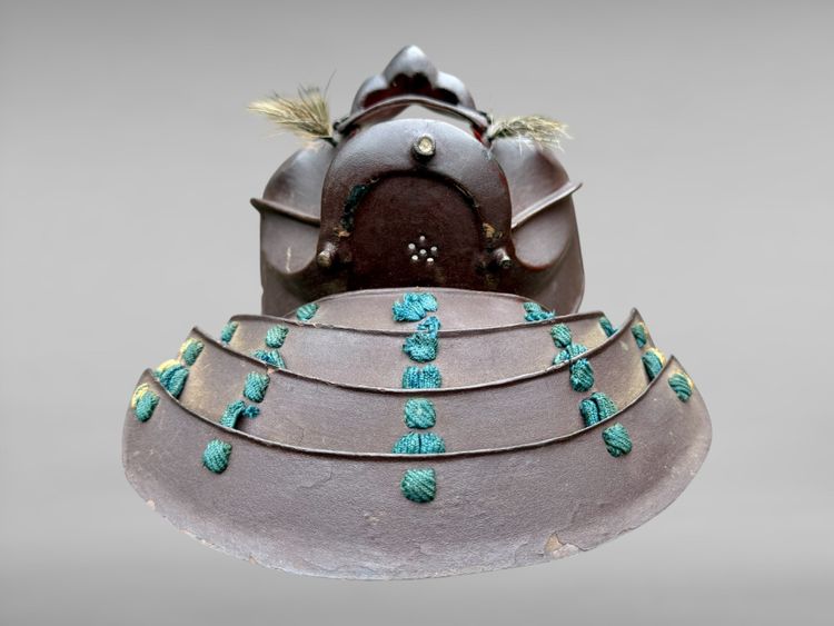 Halbe Samurai-Mempo-Maske – Edo-Zeit (1603–1868).