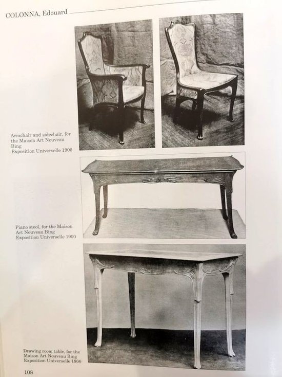Edouard Colonna table Art Nouveau "Aux Iris"