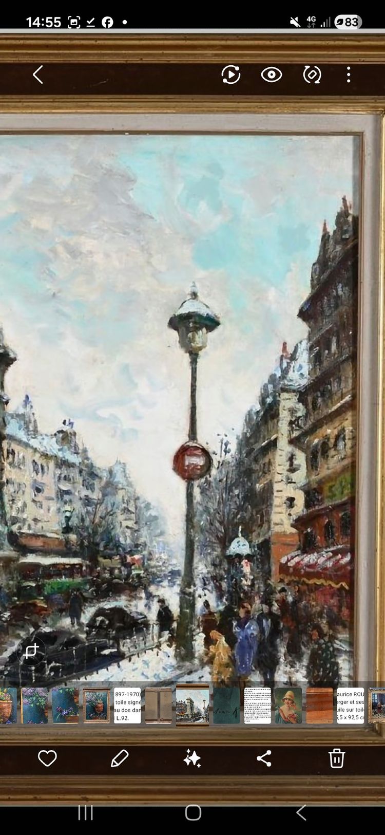 AMEGLIO MERIO( 1897-1970) " Porte  st denis"Paris