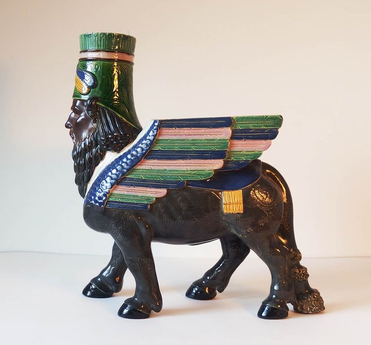 Lamassu earthenware vase