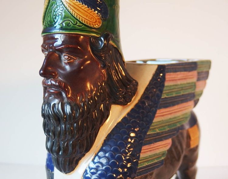 Lamassu earthenware vase
