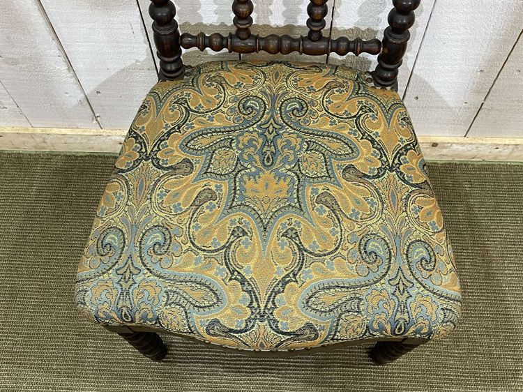Chaise en bois tourné et placage de palissandre, début XXème