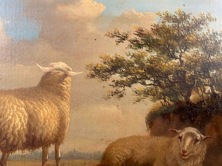 Arthur DE WAERHERT (1881-1944). « Moutons », paire d’huiles sur panneau