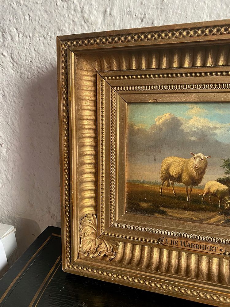 Arthur DE WAERHERT (1881-1944). « Moutons », paire d’huiles sur panneau