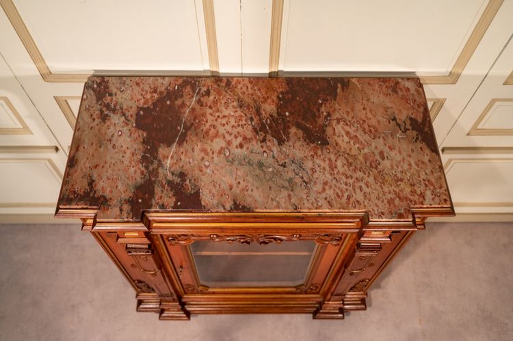 Credenza alta in noce, fine XIX secolo