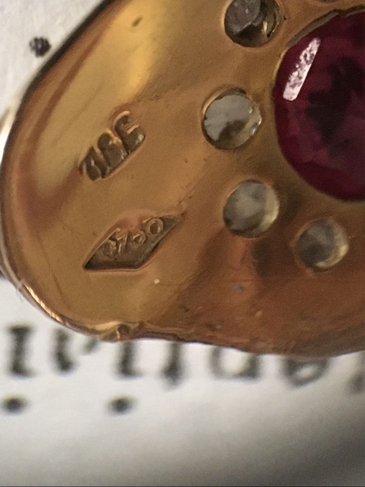 Anello antico in oro rosa 18 carati a forma di serpente