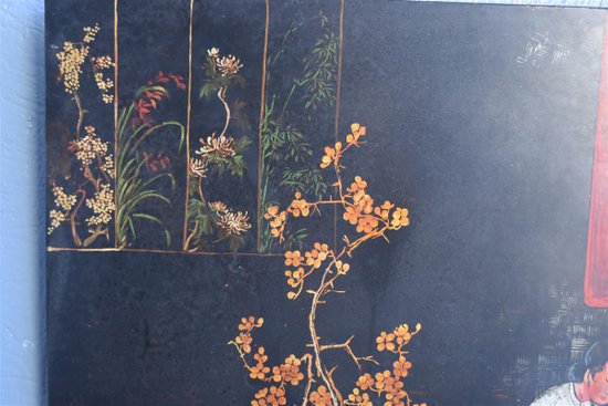 Large Hanoi Lacquer Panel by Thanh Lap Dimension 122 Cm Sur 61 Cm