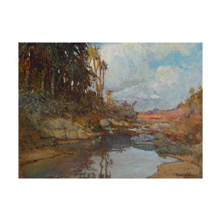 BONAMICI Louis (1878-1966) « L'oasis en Algérie » Orientaliste Maroc Tunis Provence Marseille
