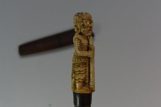 Indonesia Ritual Knife Carved Handle Divinity 19th century