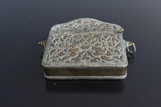 Porta Corano in ottone e argento del XIX secolo