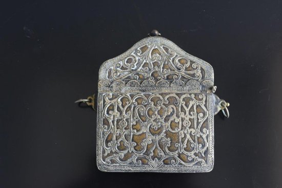 Porta Corano in ottone e argento del XIX secolo
