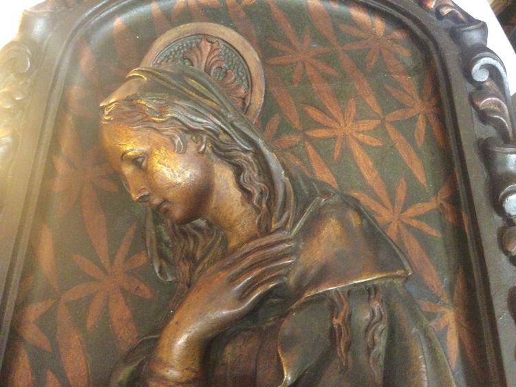 Large stoup with Virgin Mary