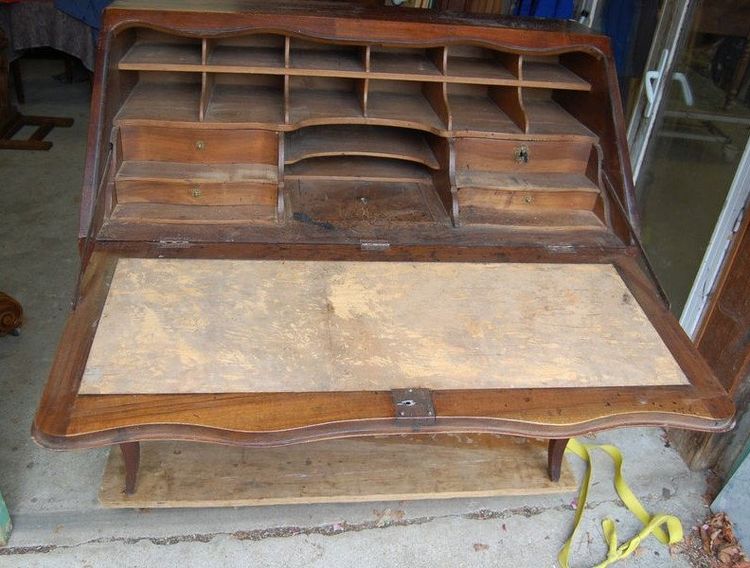Bureau à Pente époque Louis XVI Noyer 18e Siècle