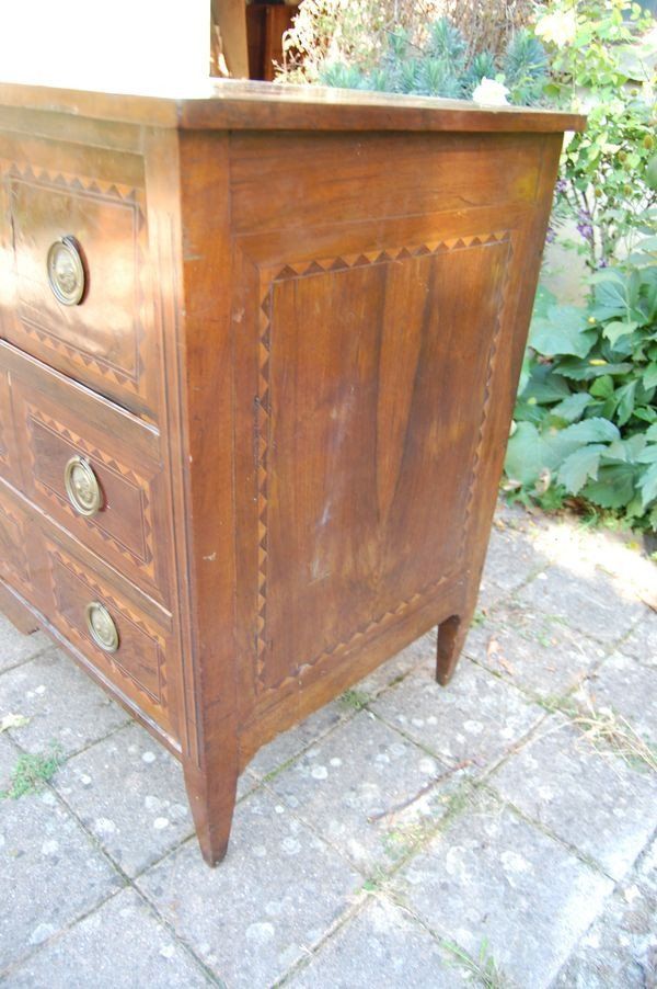 Commode Secrétaire époque Louis XVI Noyer 18e Siècle