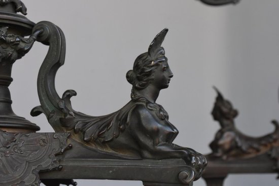 Paire De Candélabres d'Aprés Un Modèle d'André Charles Boulle Ep XIXéme