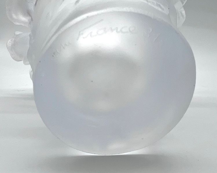 Daum passion red rose vase