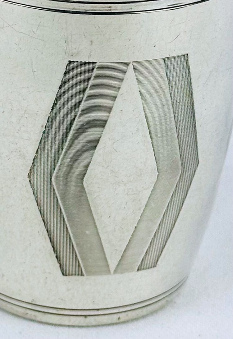 Art Deco silver tumbler