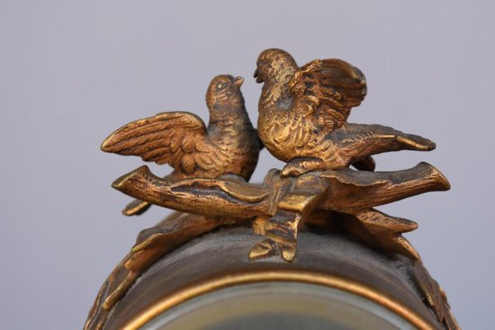 Louis XVI Style Bronze And Marble Trim Fleur De Pécher 19th century