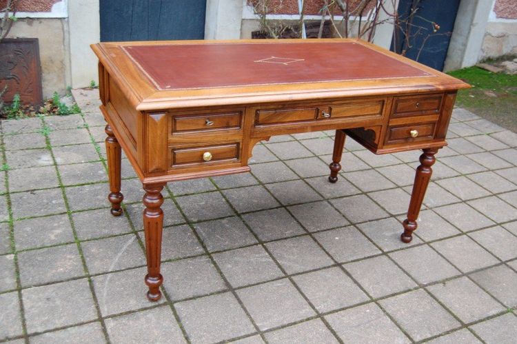Bureau époque Louis-Philippe, noyer du 19e siècle