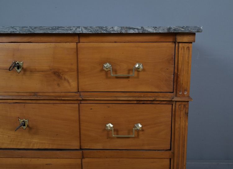 Cassettone di proprietà in legno di ciliegio, periodo Luigi XVI - Fine XVIII secolo