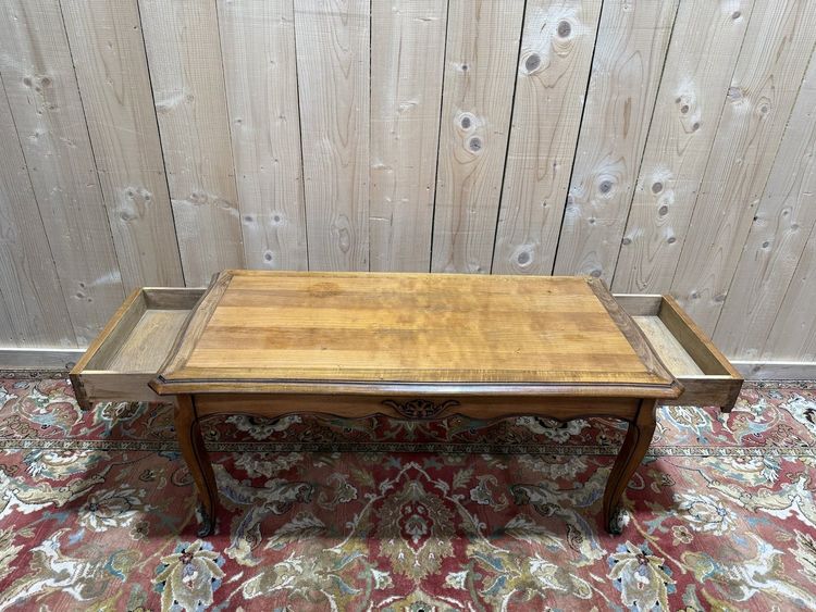 Louis XV style coffee table in cherry wood