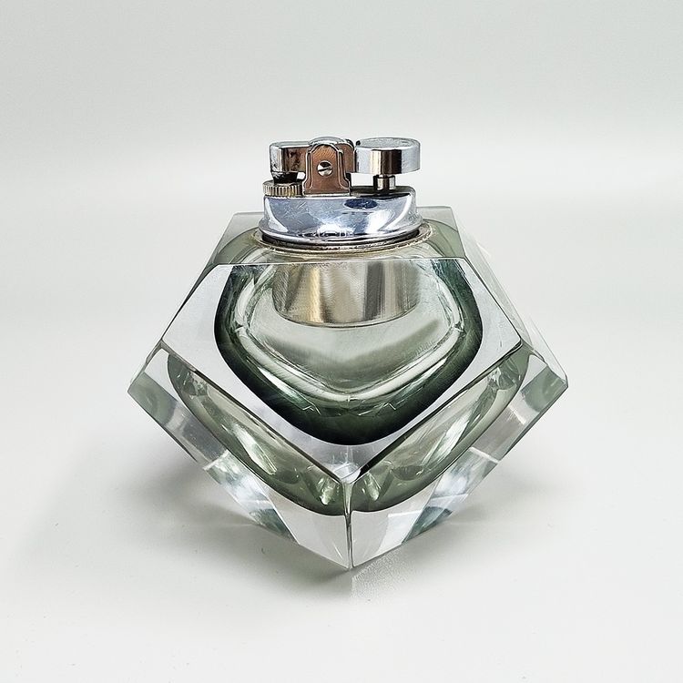 1960s Stunning Table Lighter in Murano Sommerso Glass By Flavio Poli for Seguso