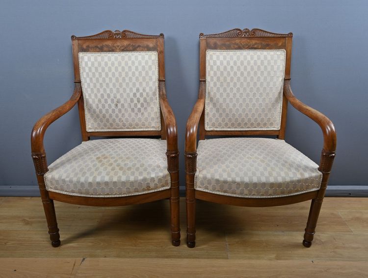 Paar Fauteuils, Epoche Empire - Anfang 19.