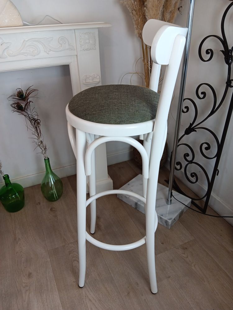 Tabourets haut blanc lot de 3