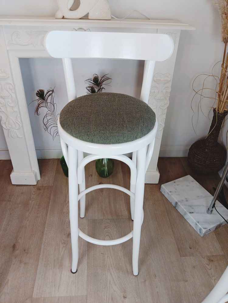 Tabourets haut blanc lot de 3