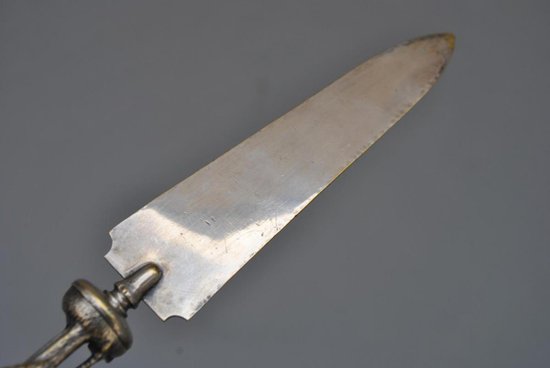 Schreibtischset Kerzenhalter Federhalter Silbermetall mit Reihern Ende des 19. Jahrhunderts