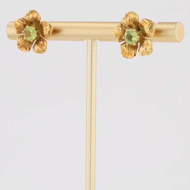 Ohrringe Flöhe Blumen Peridot