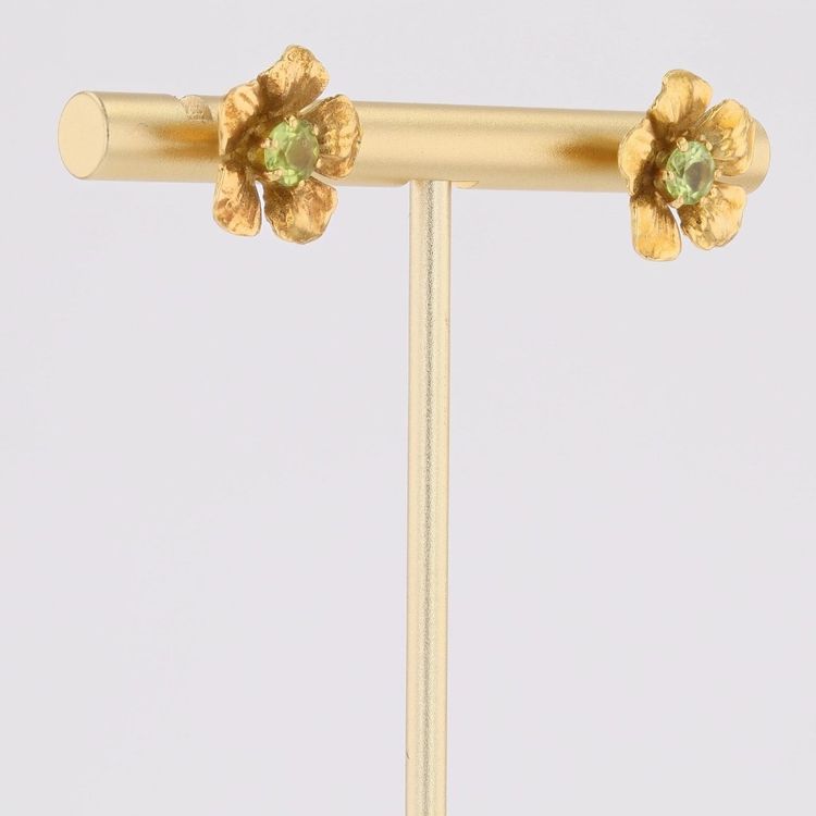 Ohrringe Flöhe Blumen Peridot