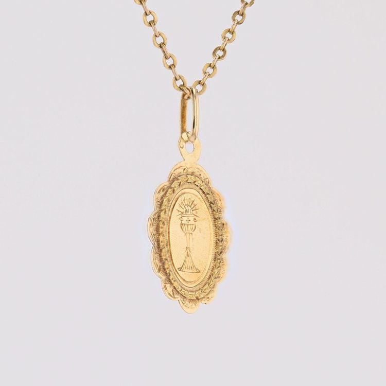 Antike Kelchmedaille aus Gelbgold